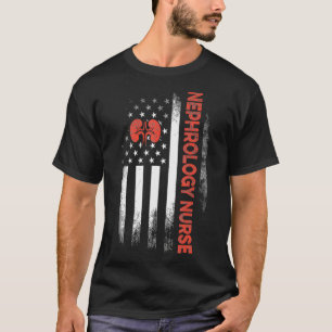 Nephrologie Nurse USA Flag Dialysis Nursing T-Shirt