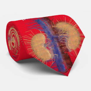 Nephrologist Künstlerisch lette Niere Design Red Krawatte
