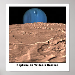 Neptun am Horizont von Triton Poster