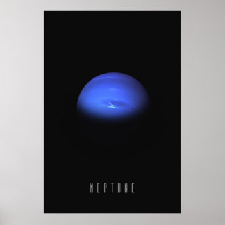 Neptun - Der windige blaue Riese des Äußeren Solar Poster