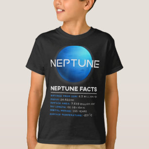 Neptun Fakten - Zwergplanet Weltraum Astronomie T-Shirt