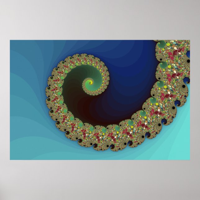 Neptun - Fraktal Art Poster (Vorne)