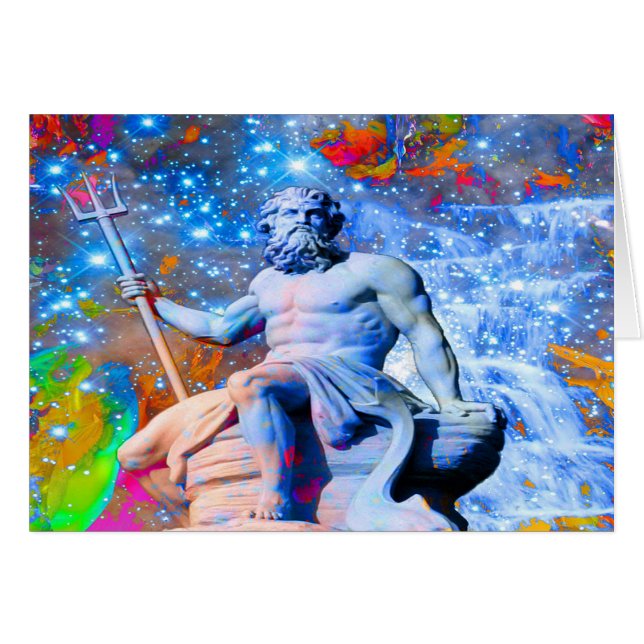 Neptun Geburtstagskarte (Vorderseite (Horizontal))