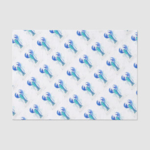 Neptun Hummer Seidenpapier