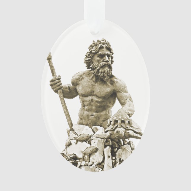 Neptun-Oval-Ornament Ornament (Vorderseite)