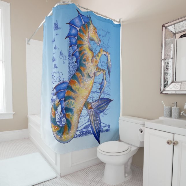 Neptun Pferd Duschvorhang (Beispiel)
