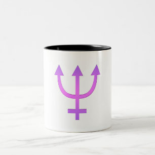 Neptun Planetensymbol Astrologie Tierkreiszeichen  Zweifarbige Tasse