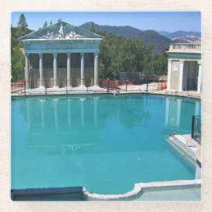 Neptun Pool am Schloss Hearst, San Simeon, CA Glasuntersetzer