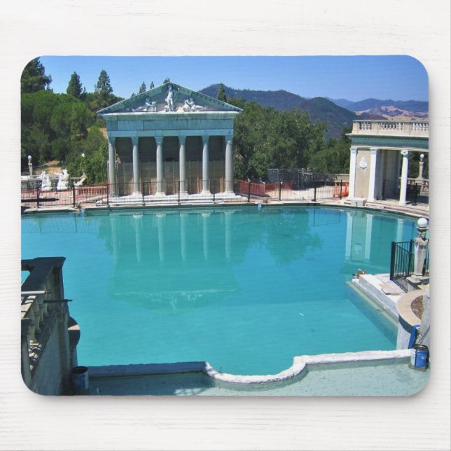 Neptun Pool am Schloss Hearst, San Simeon, CA Mousepad (Vorne)