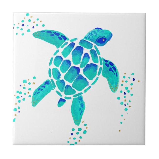 Neptun Schildkröte Fliese (Vorderseite)