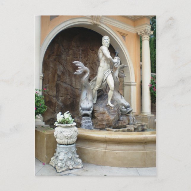 Neptun-Springbrunnen Postkarte (Vorderseite)