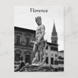 Neptun Statue, Florenz, Italien, Postkarte