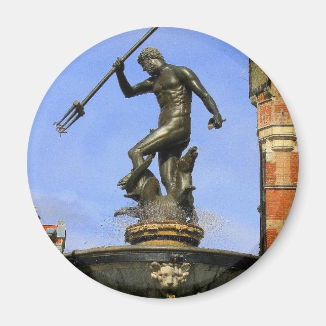 Neptun-Statue Magnet (Vorne)