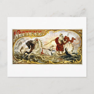 Neptune 1866 - Vintage-Etikett Postkarte