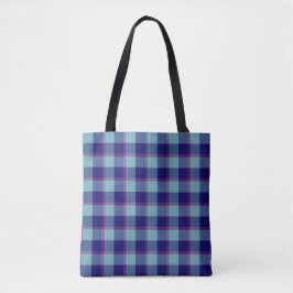 Neptune and Gulf Blue Plaid Tasche
