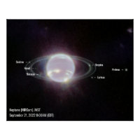 Neptune NIRCam Labeled Foto James Webb Telescope