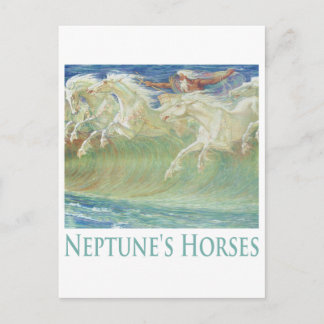 NEPTUNE-PFERDE FAHREN DIE WELLEN POSTKARTE