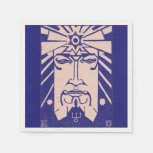 Neptune Poseidon-Gott der Griechisch-Mythologie Serviette