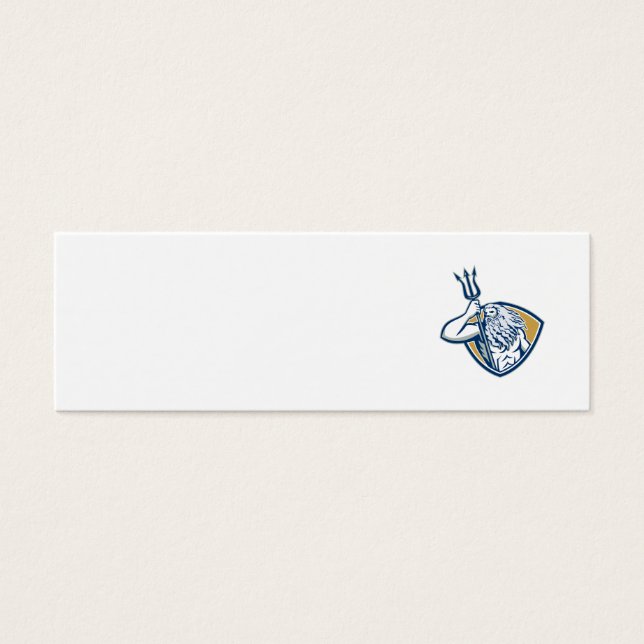 Neptune Poseidon Trident Shield Retro (Vorderseite)