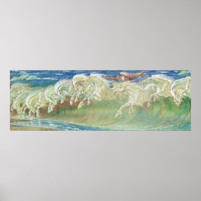 Neptune's Horses by Walter Crane Poster (Vorne)