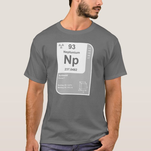 Neptunium (Np) T-Shirt (Vorderseite)