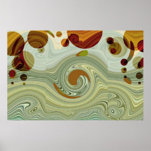 Neptun's MOONS - Abstraktes Poster