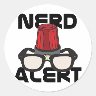 Nerd-Alarm! Runder Aufkleber