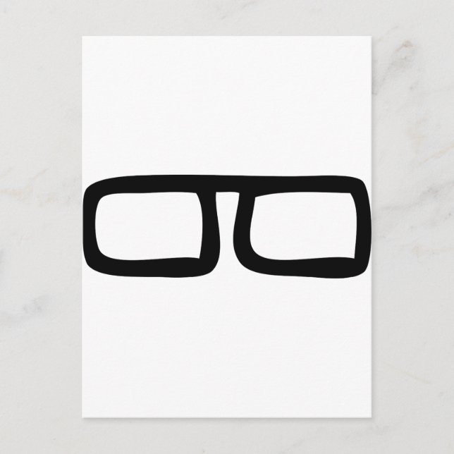 Nerd-Brille Postkarte (Vorderseite)