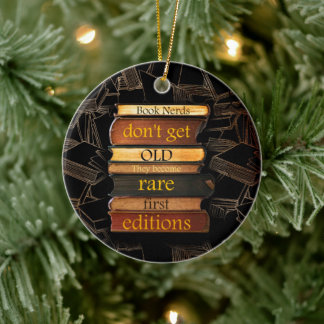 Nerd buchen Buchmacher Buchmacher Lover Bookworm Keramik Ornament