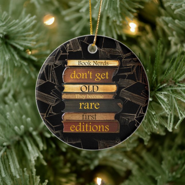 Nerd buchen Buchmacher Buchmacher Lover Bookworm Keramik Ornament (Baum)