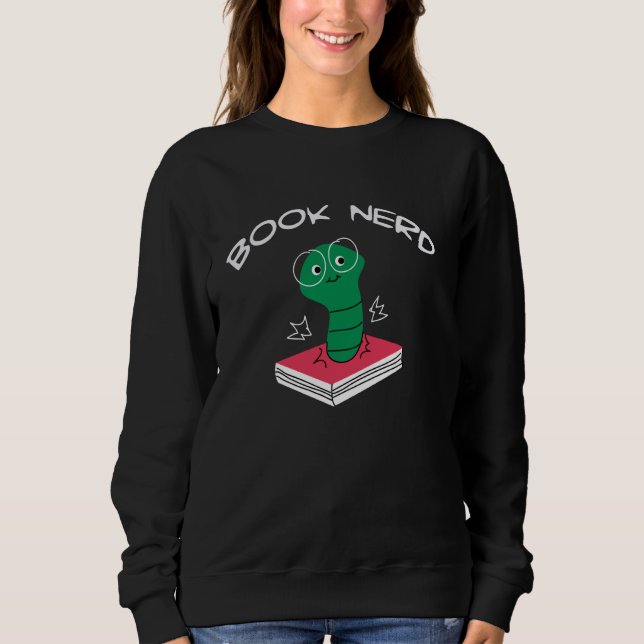 Nerd buchen sweatshirt (Vorderseite)