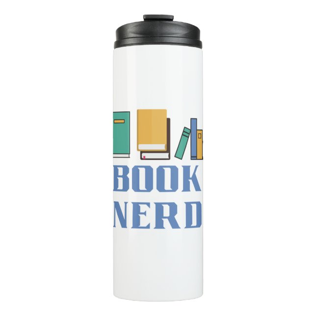 Nerd buchen thermosbecher (Vorderseite)