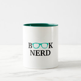 Nerd buchen zweifarbige tasse