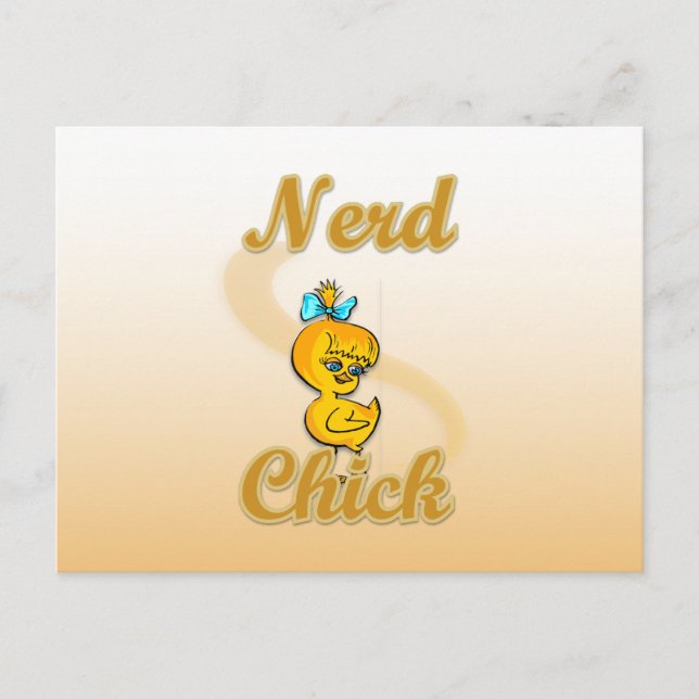 Nerd Chick Postkarte (Vorderseite)