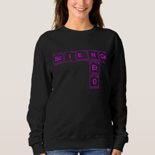 Nerd der Wissenschaft, der in Teilen des Periodisc Sweatshirt