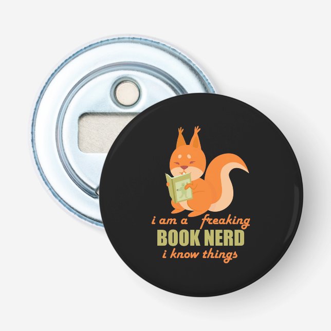Nerd Eichhörnchen Flaschenöffner (Vorderseite)