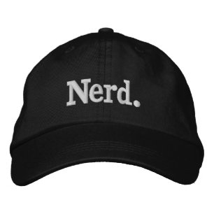 Nerd ein Wort weiße Text minimalistisch lustiges D Bestickte Baseballkappe