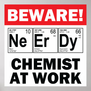 Nerd Elementchemiker bei der Arbeit Poster