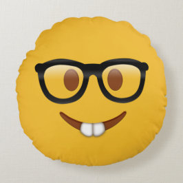 Nerd Emoji  Rundes Kissen