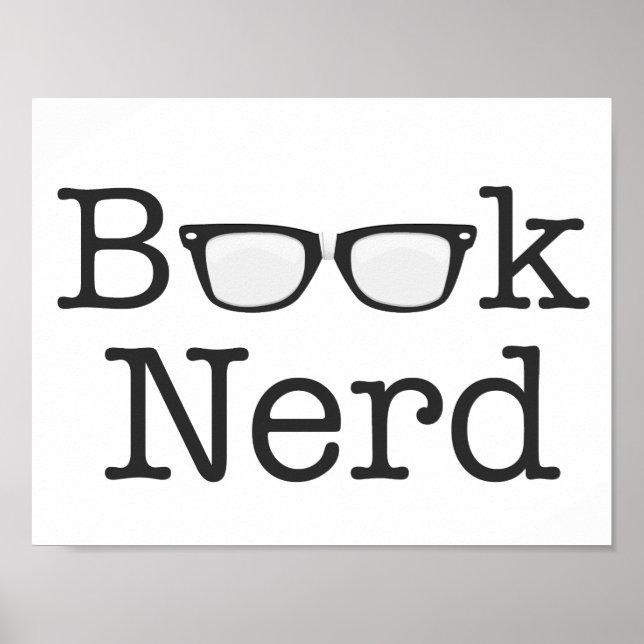Nerd Funny Spectacle Text Poster (Vorne)