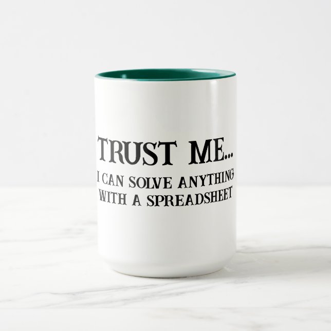 Nerd für Rechnungsdaten Ich kann alles lösen Tasse (Zentrum)