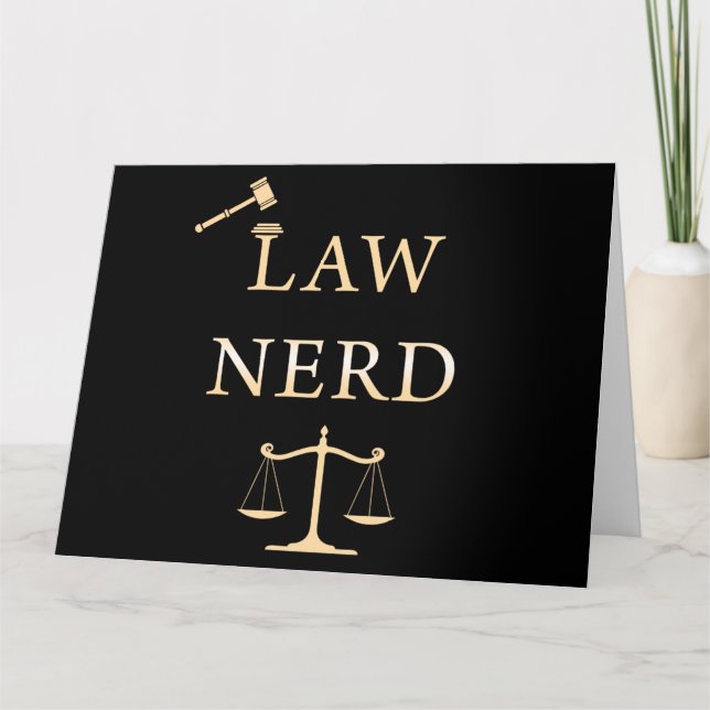 Nerd für Recht - Spaß für Zitate von Anwälten Dankeskarte (Vorderseite)