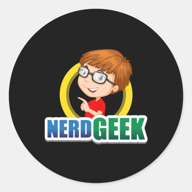 Nerd Geek Science Mathematik Computer Funny Gift I Runder Aufkleber (Vorderseite)