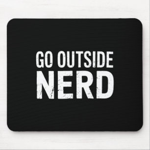 Nerd geht raus lustig Wandern Camping Outdoor Natu Mousepad