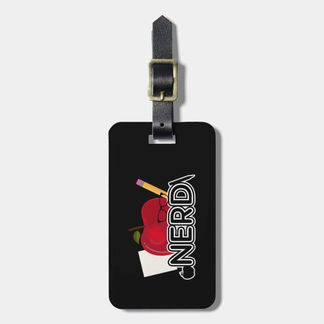 Nerd Gepäckanhänger (Vorderseite vertikal)