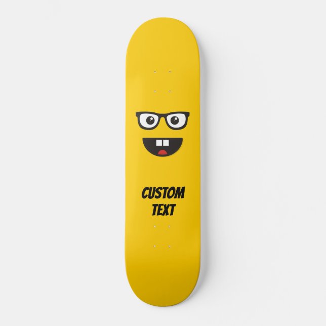 Nerd Gesicht Skateboard (Vorderseite)