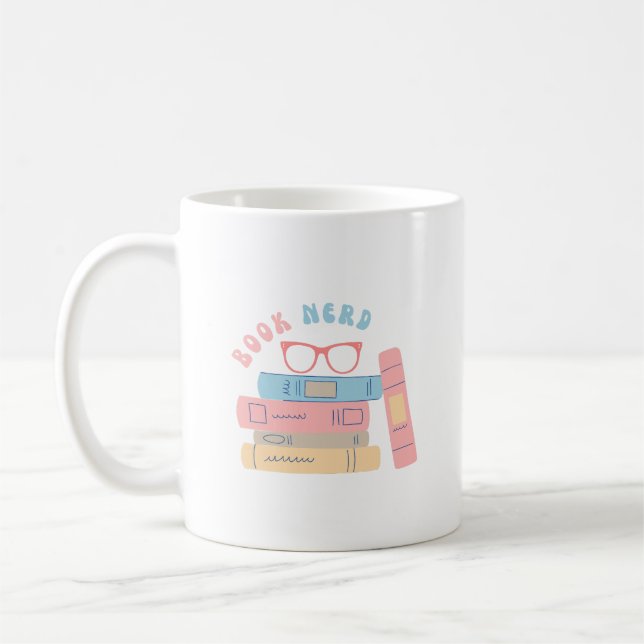 Nerd Girl Retro Design Kaffeetasse (Links)