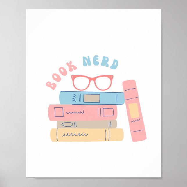 Nerd Girl Retro Design Poster (Vorne)