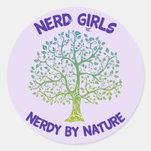 Nerd Girls Nerdy by Nature Sticker