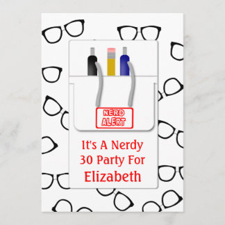 Nerd-Glas-Taschen-Schutz-Nerd-Thema-Party Einladung